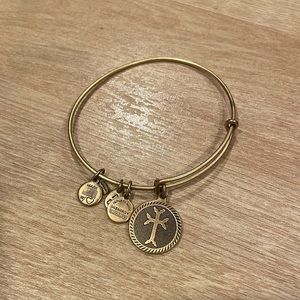Alex and‎ Ani Rafaellian gold Armenian cross expandable bangle bracelet